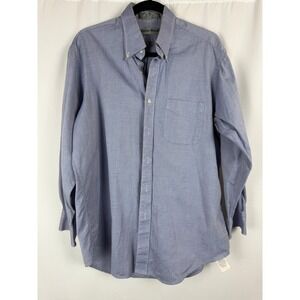 Roundtree & Yorke Vintage Oxford Button Down Long Sleeve‎ Dress Shirt Mens 16 32
